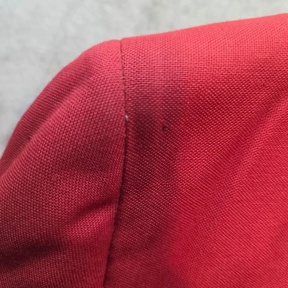 Christian Dior Vintage Blazer Mens L Red Classic Fit Notch Lapel Jacket FLAWS